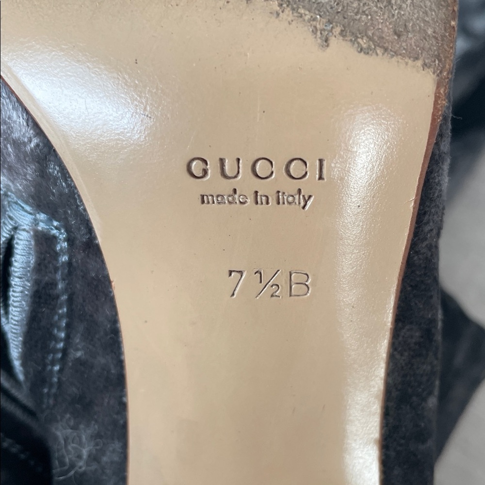 Gucci Velvet Over the knee boots - Picture 6 of 11